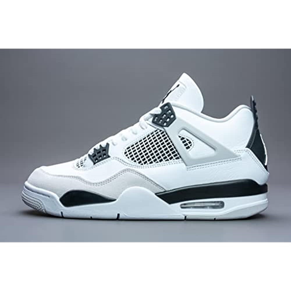 Air Jordan 4 Retro-308497 106 Bijelo-crno-neutralno Sivo