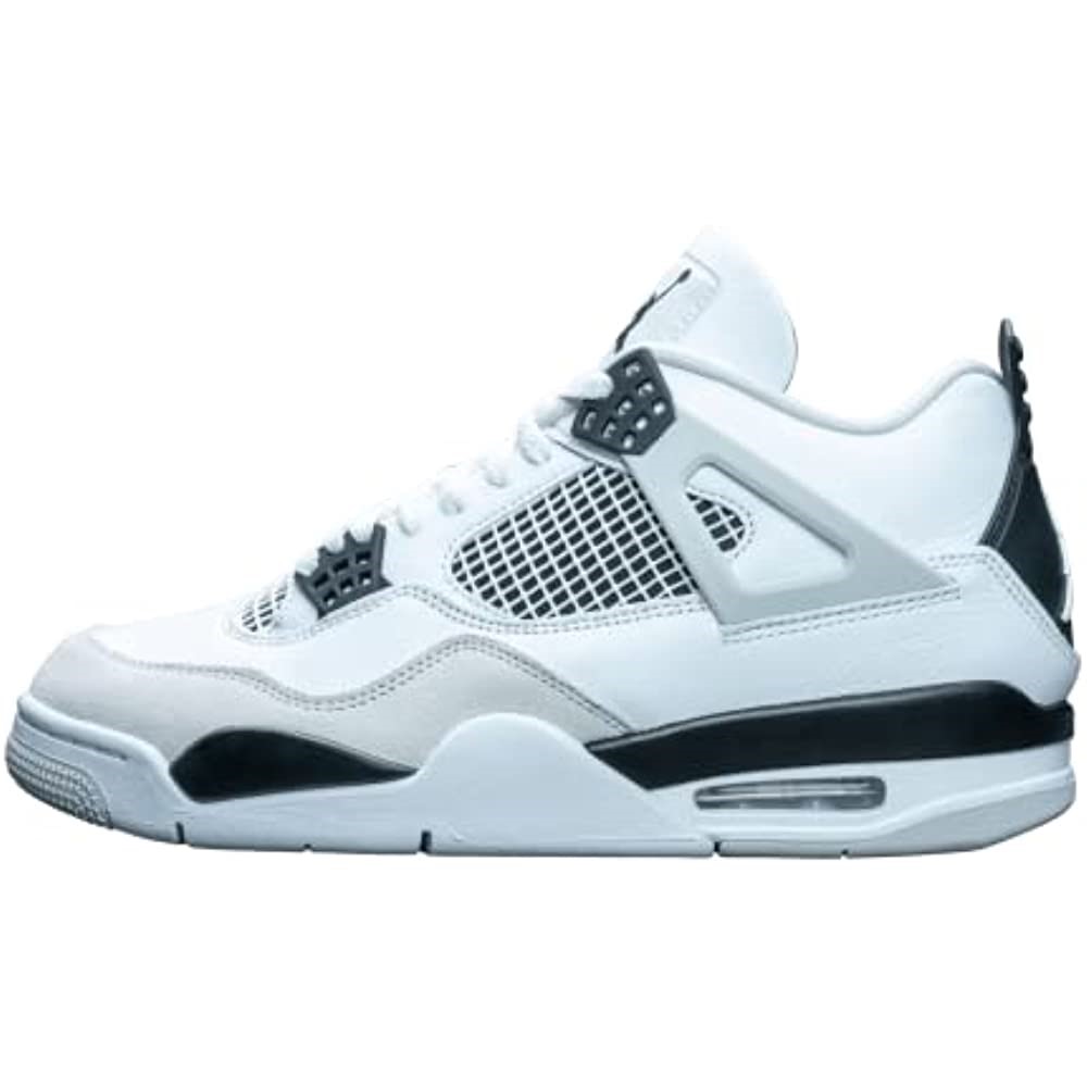 Air Jordan 4 Retro-308497 106 Bijelo-crno-neutralno Sivo