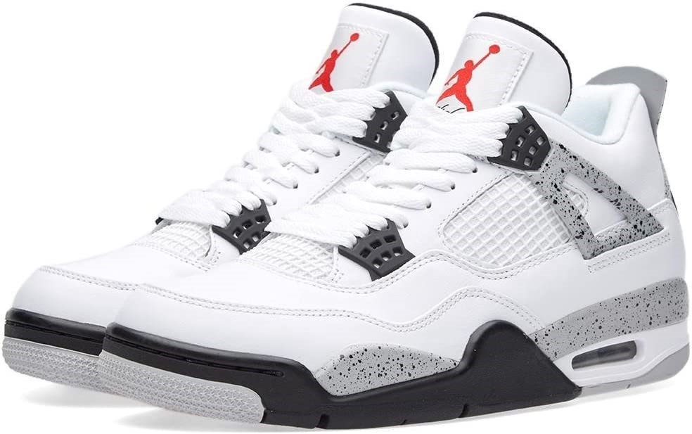 Air Jordan 4 Retro-308497 106 Bijelo-crveno-crno-tech Siva