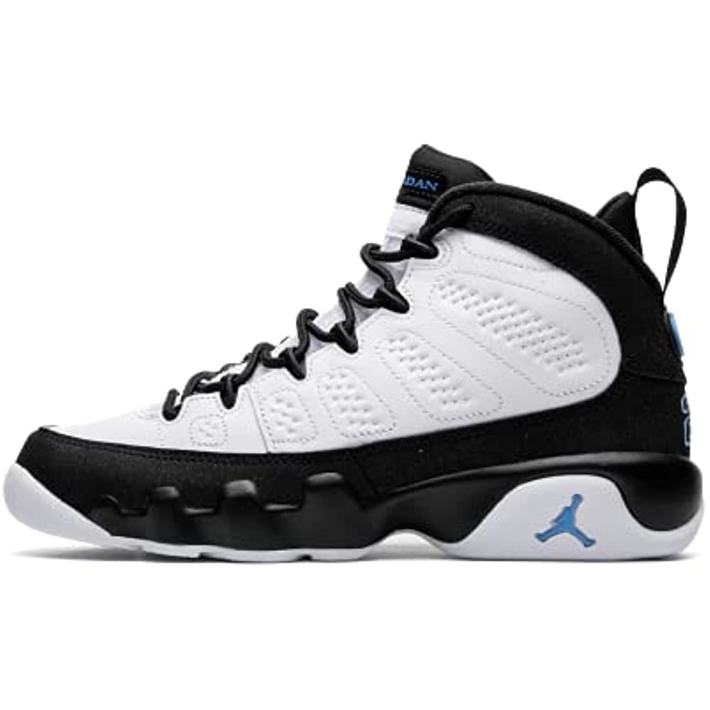 Air Jordan Velika Djeca 9 Retro Crno-sveučilište Plavo-bijelo