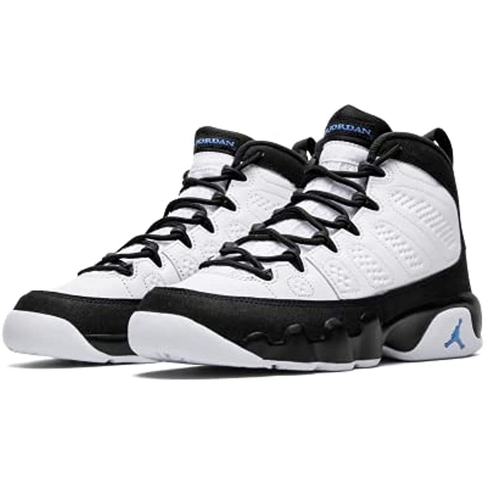 Air Jordan Velika Djeca 9 Retro Crno-sveučilište Plavo-bijelo