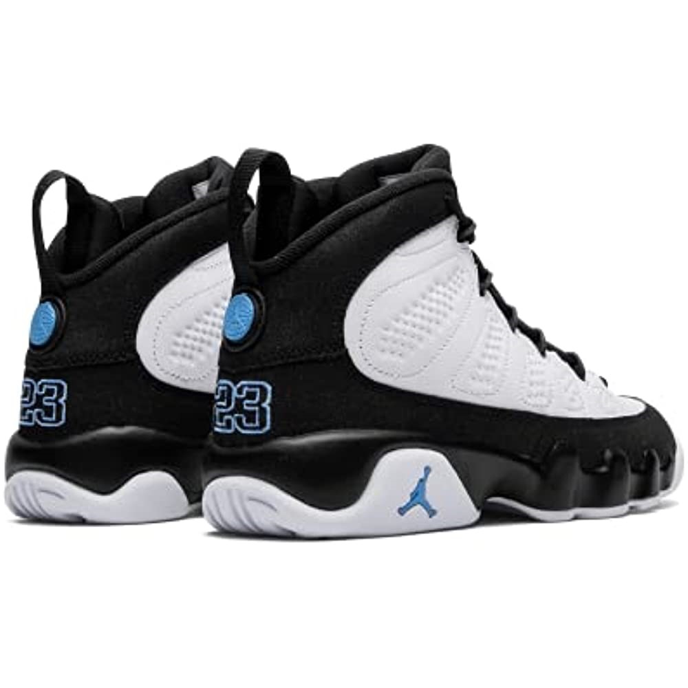 Air Jordan Velika Djeca 9 Retro Crno-sveučilište Plavo-bijelo