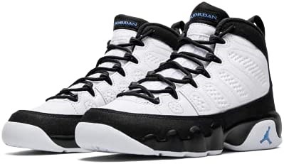 Air Jordan Velika Djeca 9 Retro Bijelo-sveučilište Plavo-crno