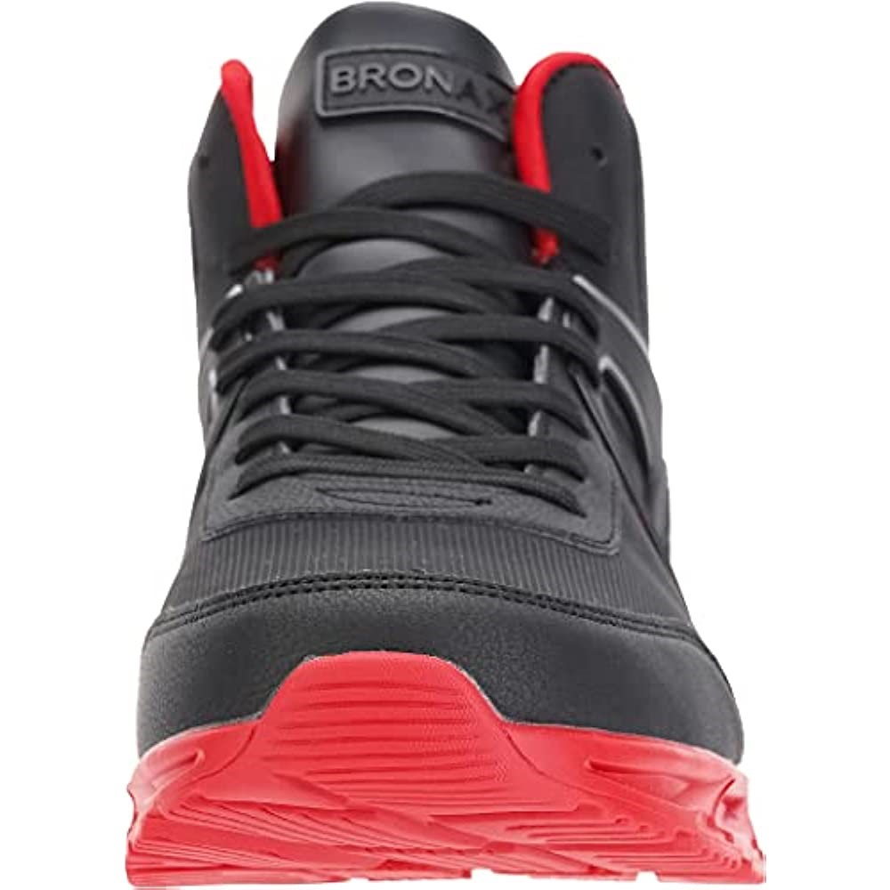 Air Jordan Bronax Visoke Cipele Muške Vodootporne Kožne Tenisice Na Vezanje Crno-crvene