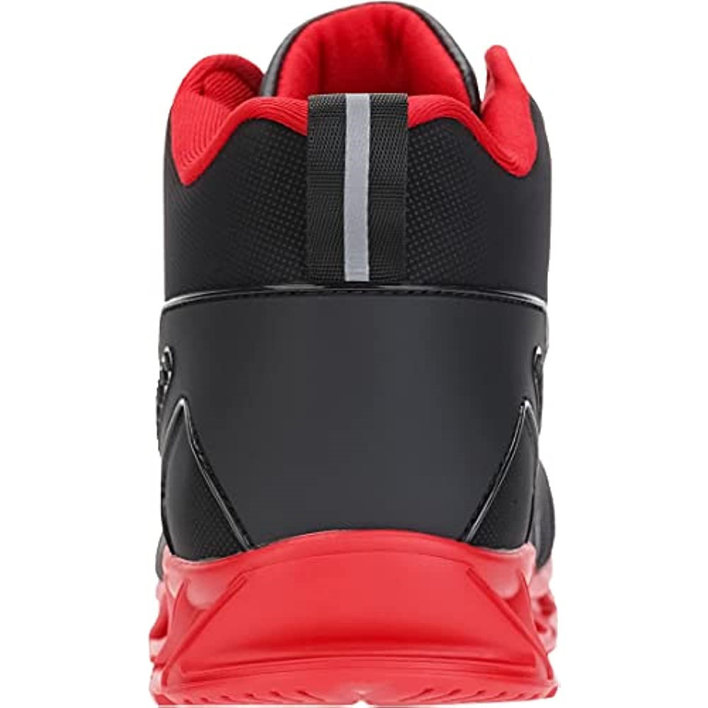 Air Jordan Bronax Visoke Cipele Muške Vodootporne Kožne Tenisice Na Vezanje Crno-crvene