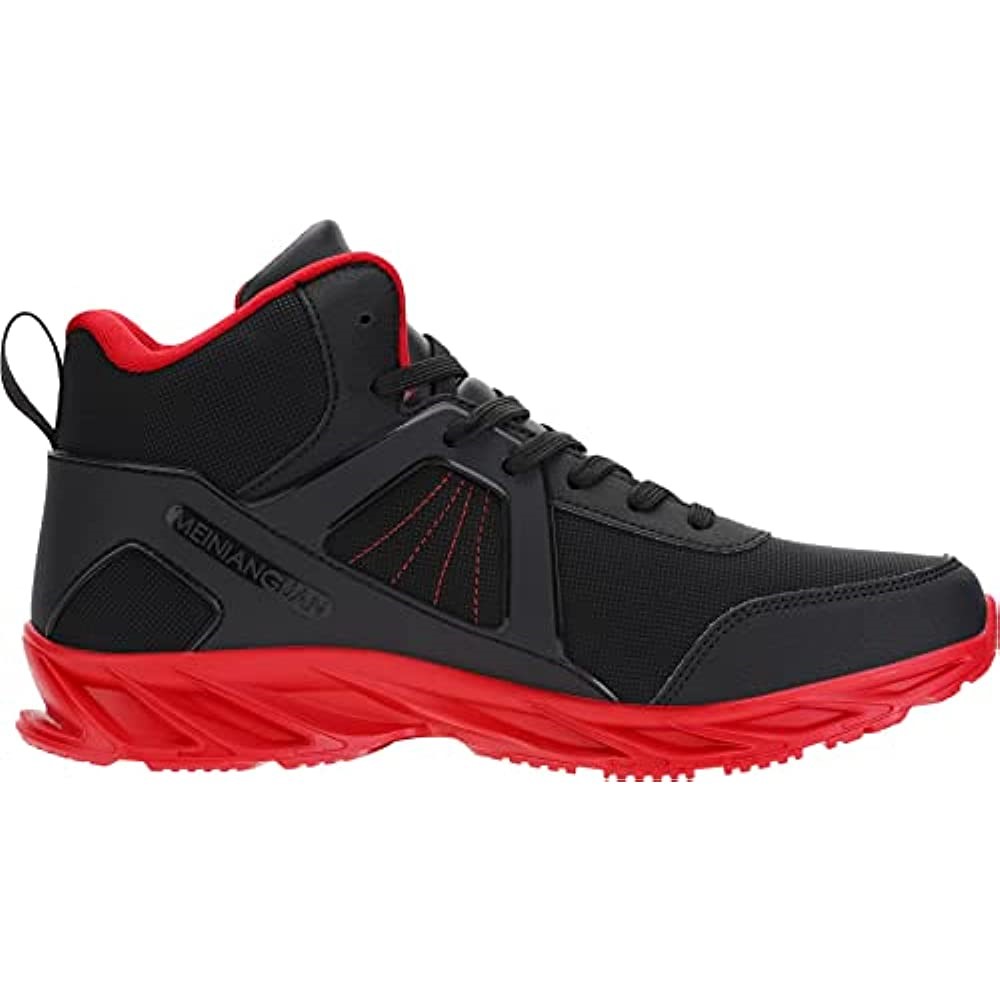 Air Jordan Bronax Visoke Cipele Muške Vodootporne Kožne Tenisice Na Vezanje Crno-crvene