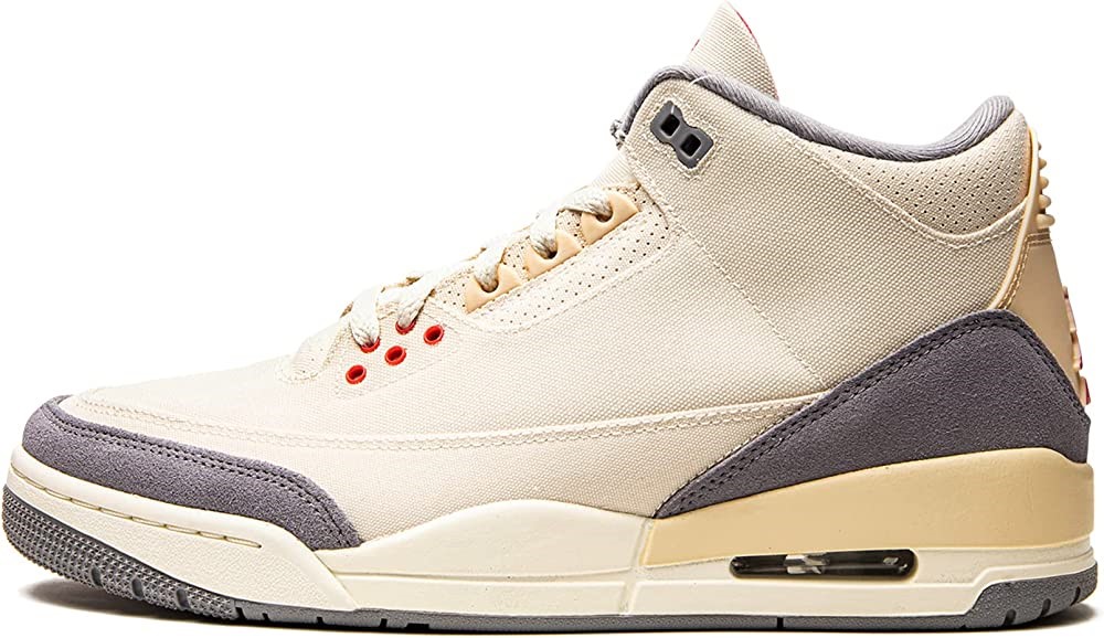 Air Jordan Muškarci Air Jordan 3 Muslin-sveučilište Crveno-cement Siva