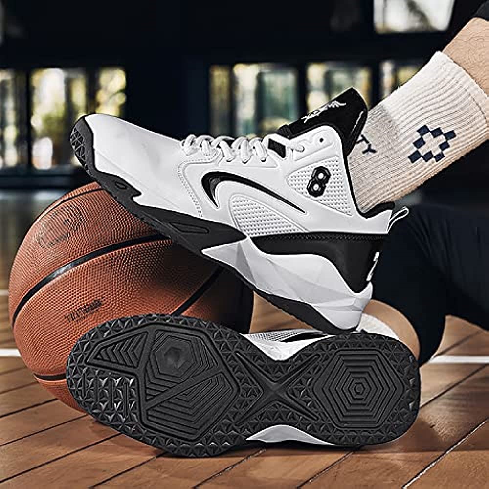 Air Jordan Muške Košarkaške Cipele Visoke Prozračne Protuklizne Tenisice Bijele