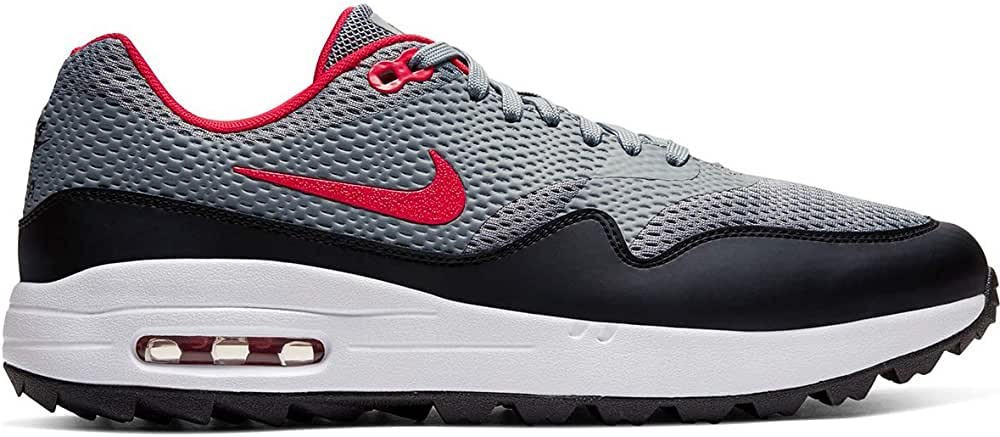 Air Jordan Nike Muške 2020 Air Max 1 G Golf Cipele čestica Sivo-crno-bijelo-crveno