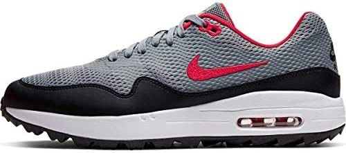 Air Jordan Nike Muške 2020 Air Max 1 G Golf Cipele čestica Sivo-crno-bijelo-crveno