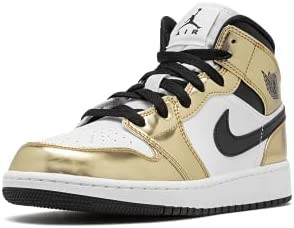 Air Jordan Nike Unisex-dječje Tenisice Metalik Zlatno-crno-bijele