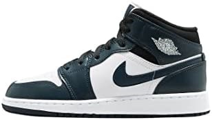 Velika Djeca Air Jordan 1 Mid Armory Armory Mornarsko-bijelo-crna