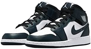 Velika Djeca Air Jordan 1 Mid Armory Armory Mornarsko-bijelo-crna