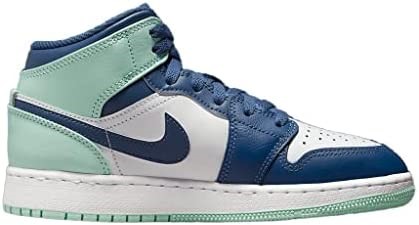 Velika Djeca Air Jordan 1 Srednje Plava Metvica Mystic Navy-mint Pjenasto Bijela