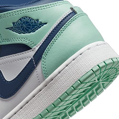 Velika Djeca Air Jordan 1 Srednje Plava Metvica Mystic Navy-mint Pjenasto Bijela