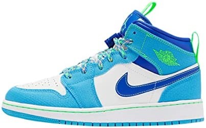 Big Kids Air Jordan 1 Mid S Dk Powder Blue-racer Blue