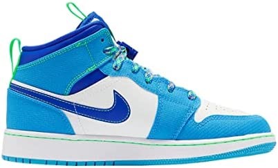 Big Kids Air Jordan 1 Mid S Dk Powder Blue-racer Blue