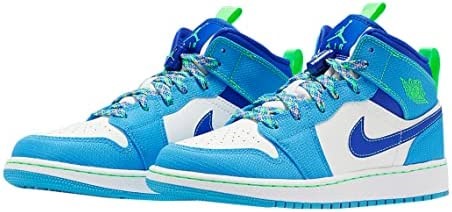 Big Kids Air Jordan 1 Mid S Dk Powder Blue-racer Blue