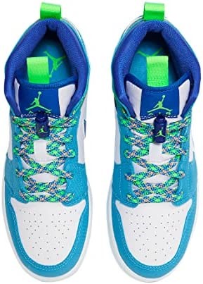 Big Kids Air Jordan 1 Mid S Dk Powder Blue-racer Blue