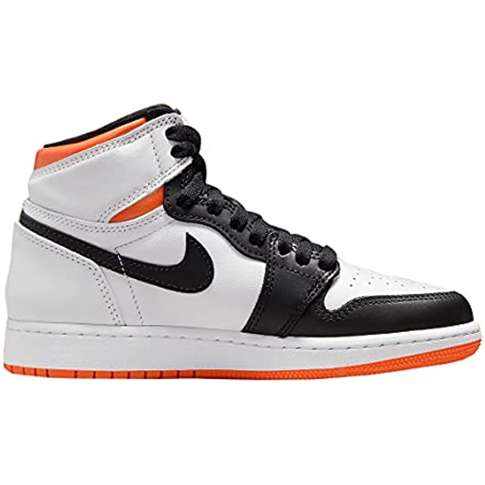 Big Kids Air Jordan 1 Retro High Og Crno-bijelo-elektro Narančasto