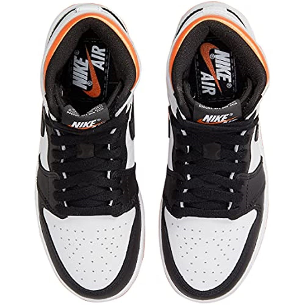 Big Kids Air Jordan 1 Retro High Og Crno-bijelo-elektro Narančasto