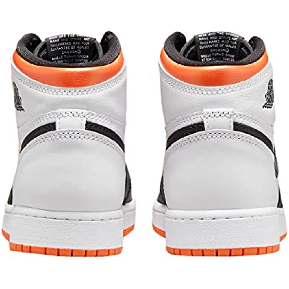 Big Kids Air Jordan 1 Retro High Og Crno-bijelo-elektro Narančasto