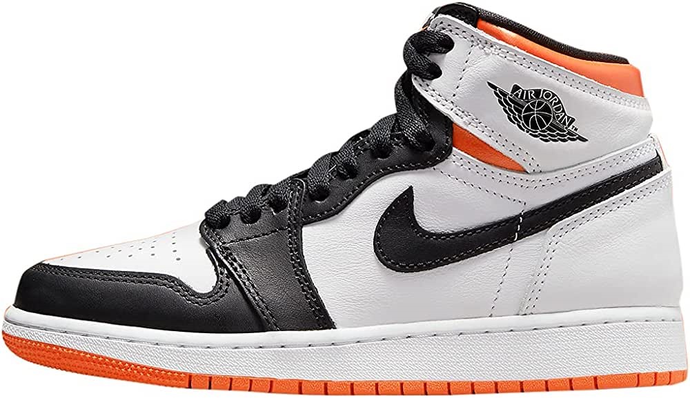 Big Kids Air Jordan 1 Retro High Og White-electro Orange-black