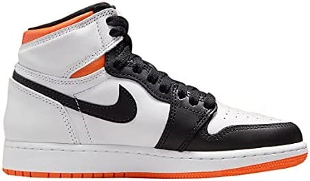 Big Kids Air Jordan 1 Retro High Og White-electro Orange-black