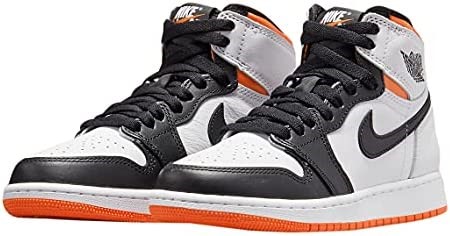 Big Kids Air Jordan 1 Retro High Og White-electro Orange-black