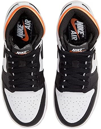 Big Kids Air Jordan 1 Retro High Og White-electro Orange-black