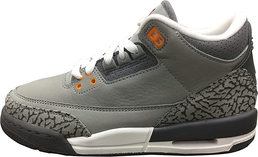 Velika Djeca Air Jordan 3 Retro Grafitno-srebrna-sport Crvena