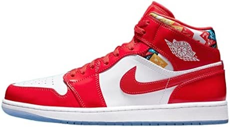 Muškarci Zrak Jordan 1 Mid Se čile Crveno-bijeli-pelud