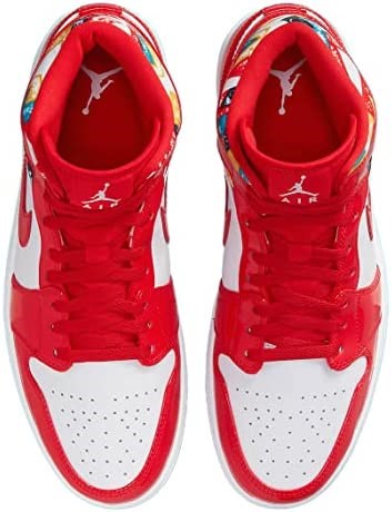 Muškarci Zrak Jordan 1 Mid Se čile Crveno-bijeli-pelud