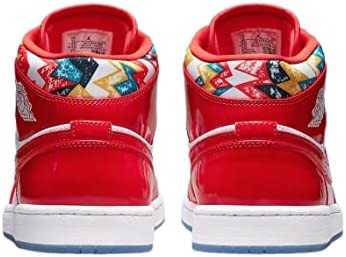 Muškarci Zrak Jordan 1 Mid Se čile Crveno-bijeli-pelud