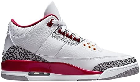Muške Air Jordan 3 Retro Kožne Tenisice Bijela-svijetla Curry-kardinalno Crvena