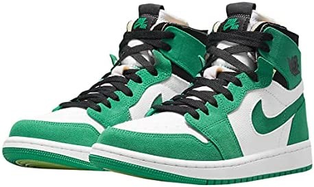 Nike Air Jordan 1 High Zoom Air Cmft Daybreak Tropical Twist White-stadium Green-black