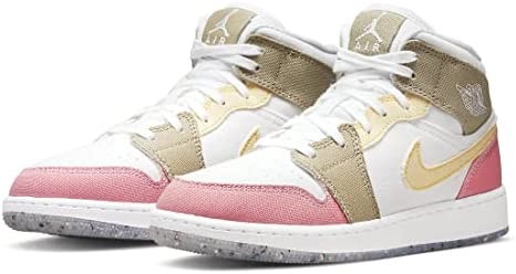 Nike Air Jordan 1 Srednje škole Bijele-živo Zelene