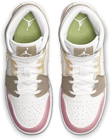 Nike Air Jordan 1 Srednje škole Bijele-živo Zelene