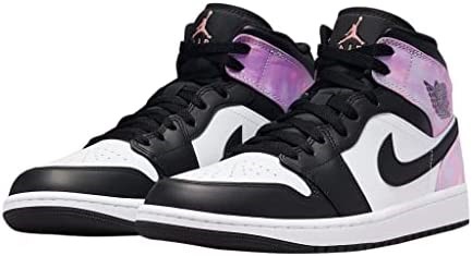 Nike Air Jordan 1 Srednje Muške Tenisice Za Odrasle Crno-bijeljene Koraljno-bijele