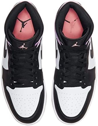 Nike Air Jordan 1 Srednje Muške Tenisice Za Odrasle Crno-bijeljene Koraljno-bijele