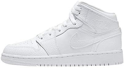 Nike Boys Air Jordan 1 Mid Gs Tenisice Bijelo-bijele 7 Velike Dječje