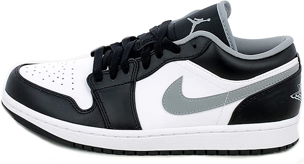 Nike Men Air Jordan 1 Niske Crne čestice Sivo-bijele
