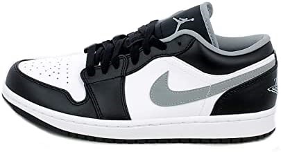 Nike Men Air Jordan 1 Niske Crne čestice Sivo-bijele
