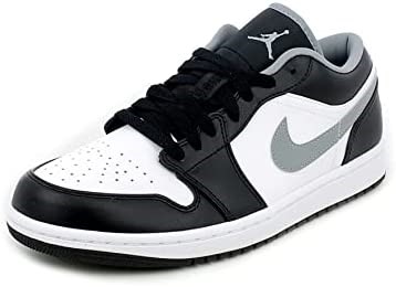 Nike Men Air Jordan 1 Niske Crne čestice Sivo-bijele