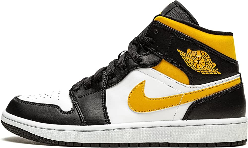 Nike Muške Air Jordan 1 Srednje Tenisice Za Odrasle Bijele-polensko-crne 10 M Us