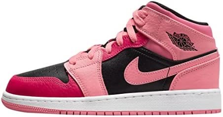 Nike Unisex Air Jordan 1 Mid(gs) Tenisice Dječje Koraljne Kreda-ružičaste