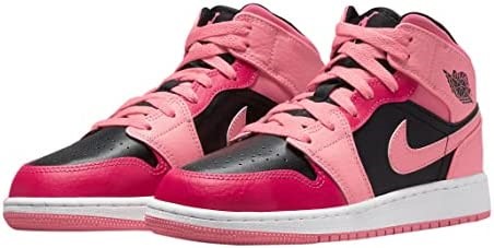 Nike Unisex Air Jordan 1 Mid(gs) Tenisice Dječje Koraljne Kreda-ružičaste