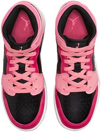 Nike Unisex Air Jordan 1 Mid(gs) Tenisice Dječje Koraljne Kreda-ružičaste