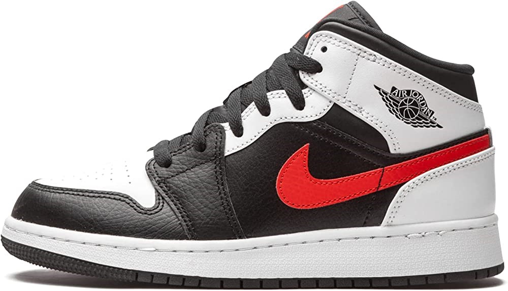 Youth Air Jordan 1 Mid Gs 554725 075 Chile Red