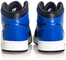 Youth Air Jordan 1 Mid Gs 554725 Black-hyper Royal